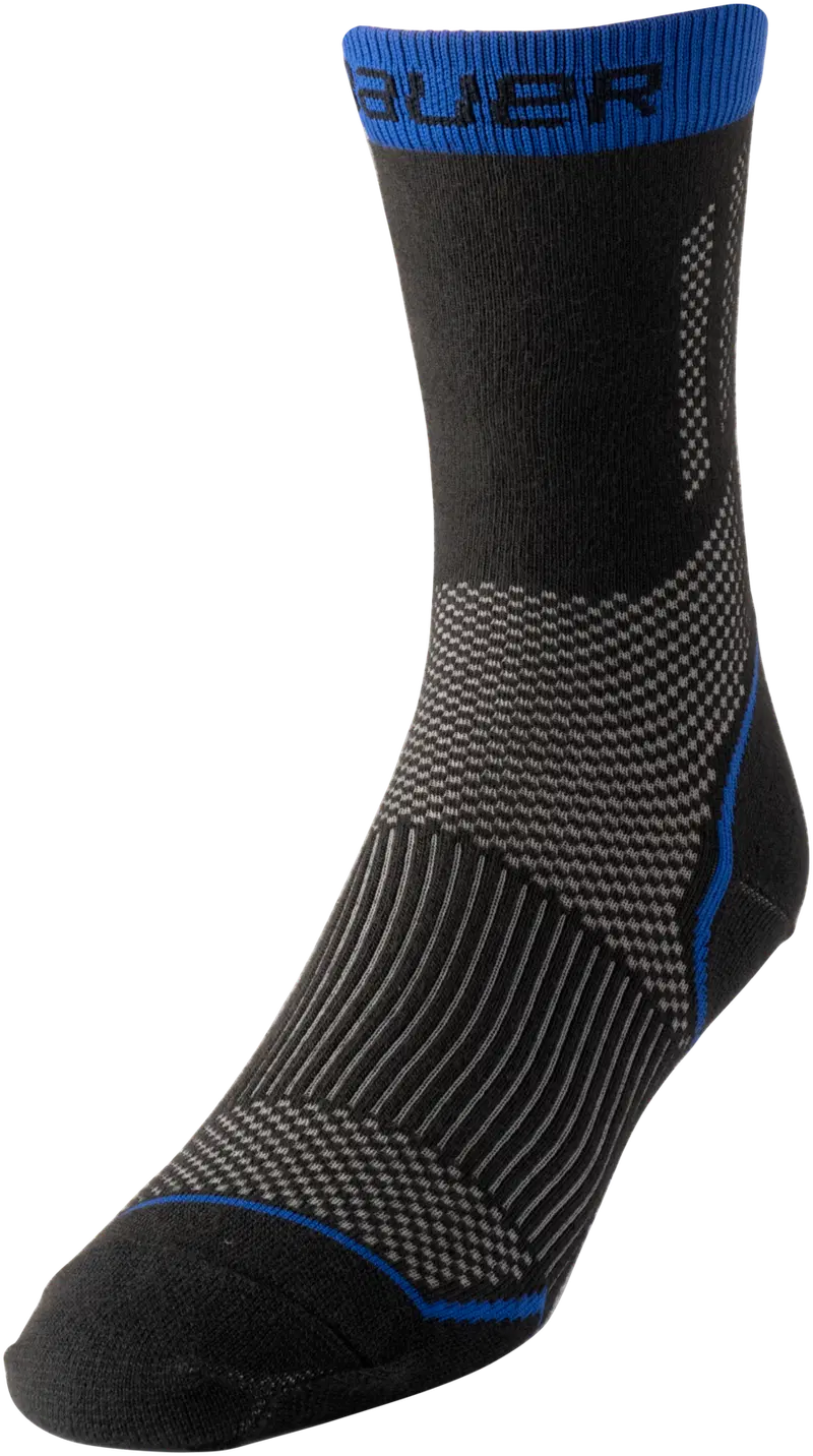 Bauer короткие Performance Sock-Sr, Blk, Bkbl (размер М: 38,5-42, цвет Б)