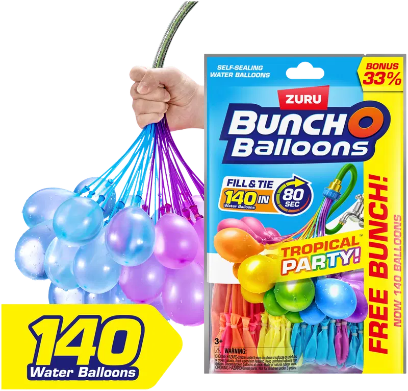 Bunch O Balloons Водные шары Тропическая вечеринка 140 шт.