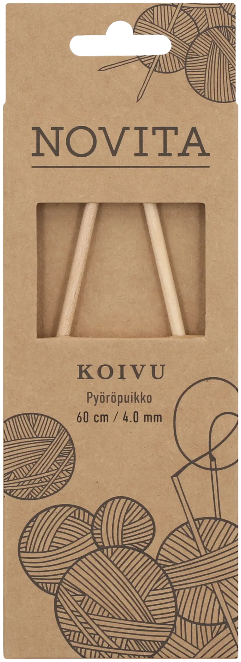 Novita Палочка круглая березовая 60см - 4мм