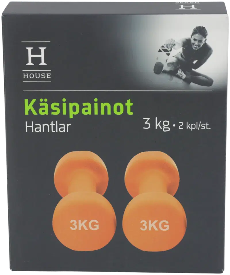 Гантели домашние неопреновые 2 х 3кг.