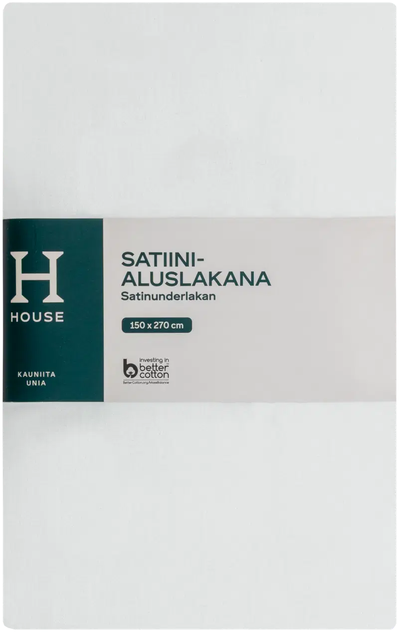 Простыня House из сатина 150х270 см (размер 150X270, цвет БЕЛЫЙ)