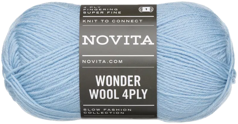 Пряжа Novita Wonder Wool 4PLY 50 г Light Pet 1001 (цвет легкий питомец)