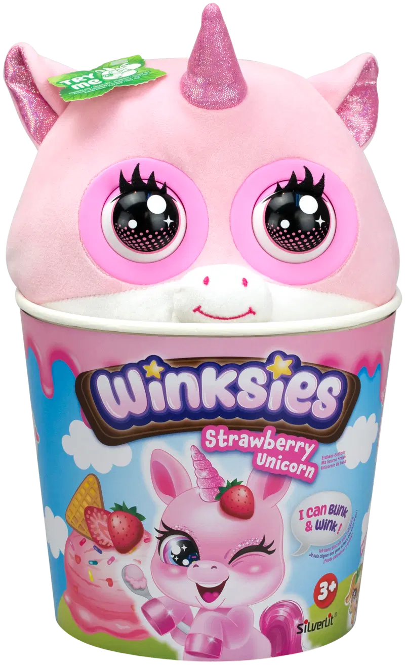 Мягкая игрушка серебристого цвета с мигающими глазками Winksies, в ассортименте