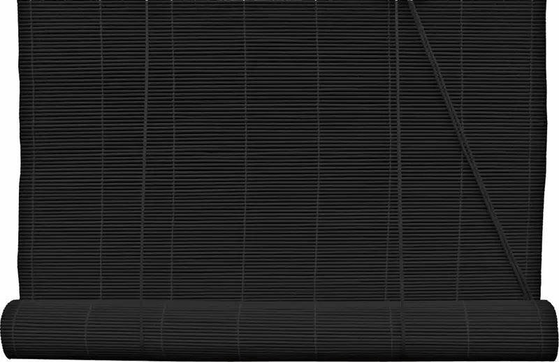 Бамбуковая рулонная штора Pisla Ming 160x170см чёрная (цвет Черный)