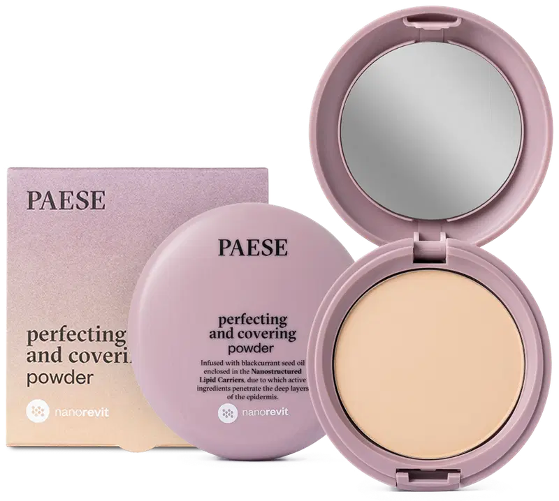 Пудра для макияжа Paese Nanorevit Perfecting & Covering 04 Warm Beige (цвет 04 Теплый бежевый)