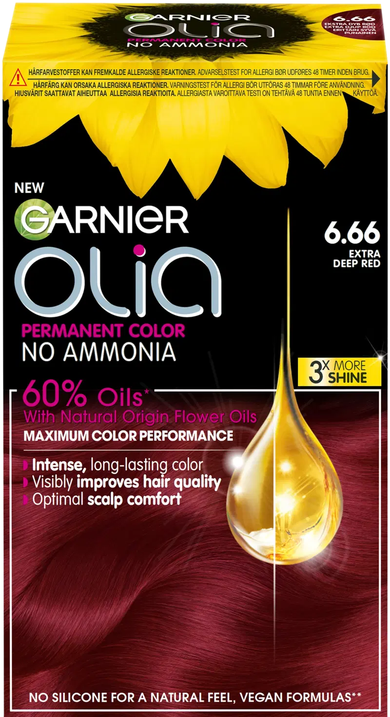 Перманентная краска Garnier Olia 6.66 Carmi 174 мл (цвет Кармин)