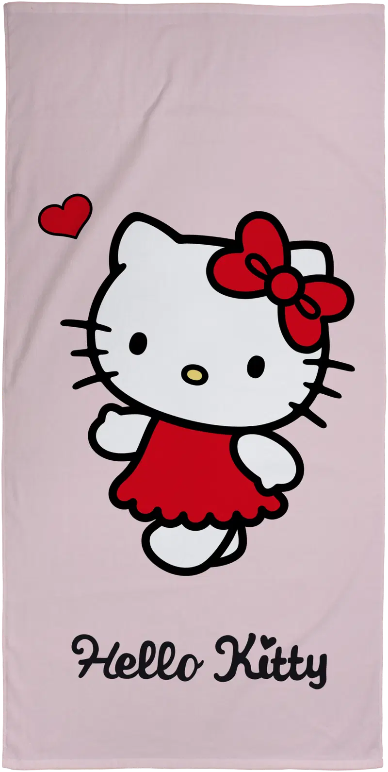 Детское банное полотенце Hello Kitty 70x140 см розовое (цвет светло-розовый)