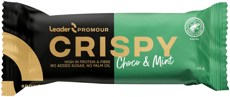 Протеиновый батончик Leader Promour Crispy шоколадно-мятный 45 г