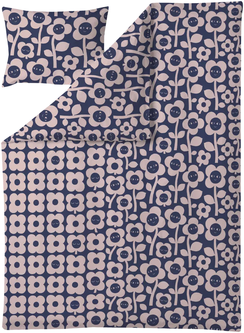 Комплект пододеяльников Finlayson Kukkariemu 150X210+50X60t.sin-rosa (цвет т. е. сине-розовый)