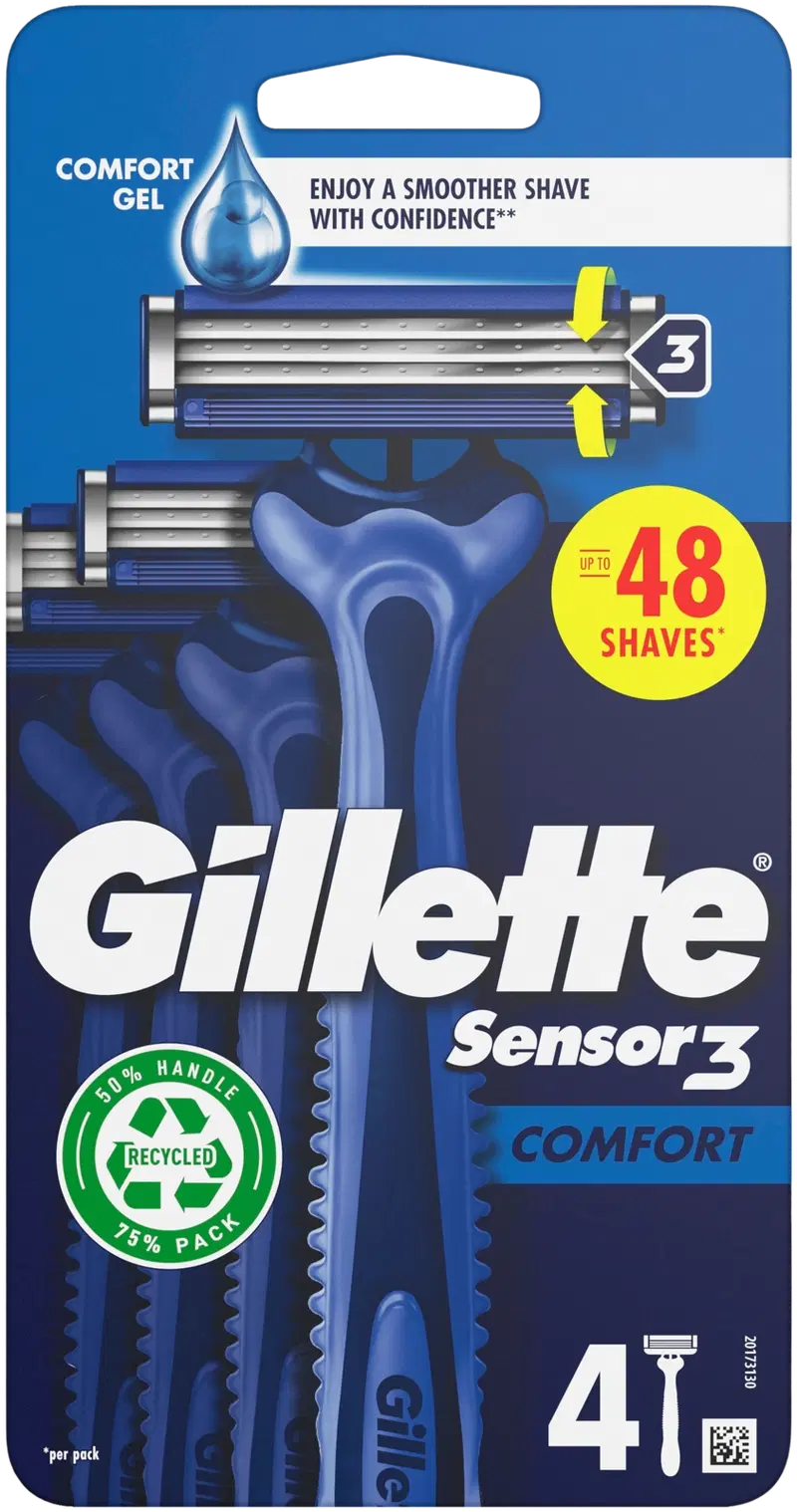 Gillette Sensor3 Comfort 4 шт. Ручка-лезвие