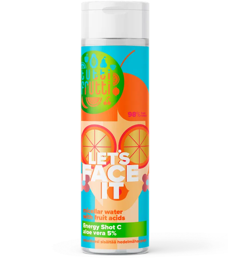 Мицеллярная вода Tutti Frutti содержит фруктовые кислоты.