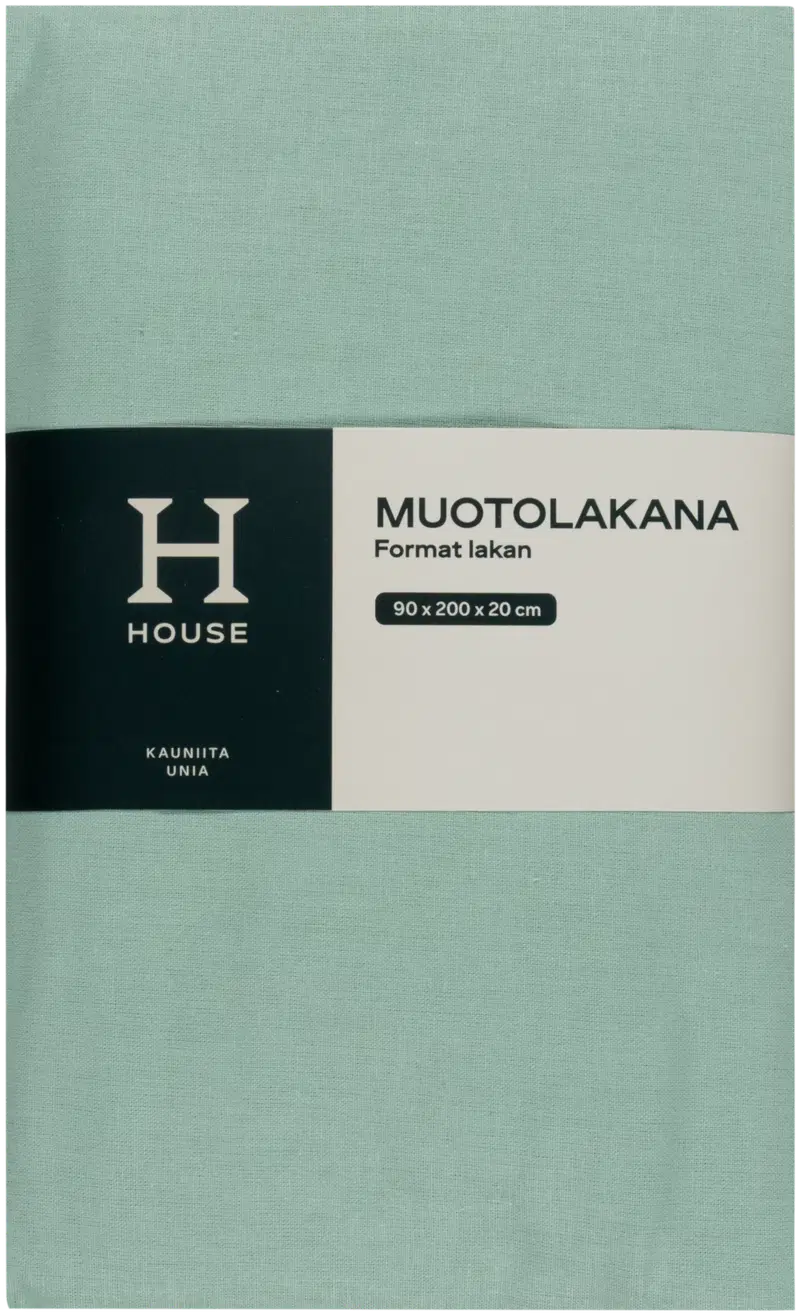 Простынь дома 90х200х20 см ЛАК7 зеленая (цвет светло-зеленый)