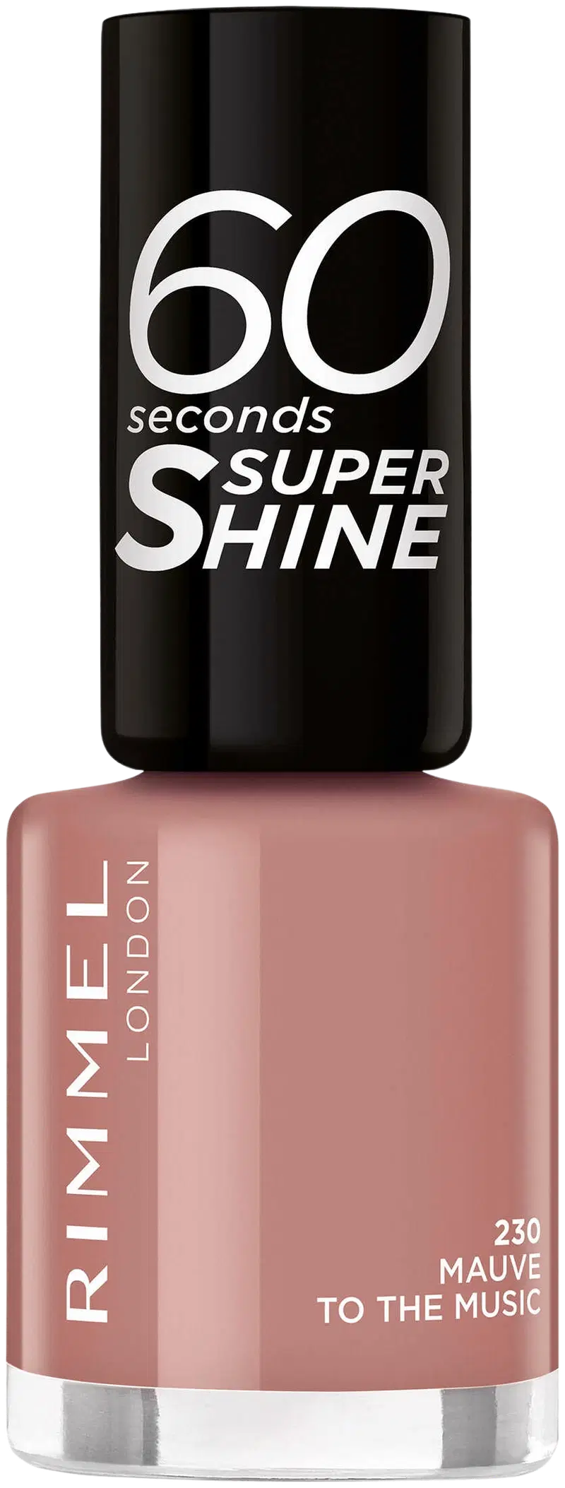 Лак для ногтей Rimmel 60 Seconds Super Shine 8 мл, оттенок 230 Сиреневый под музыку (цвет Лиловый под музыку)