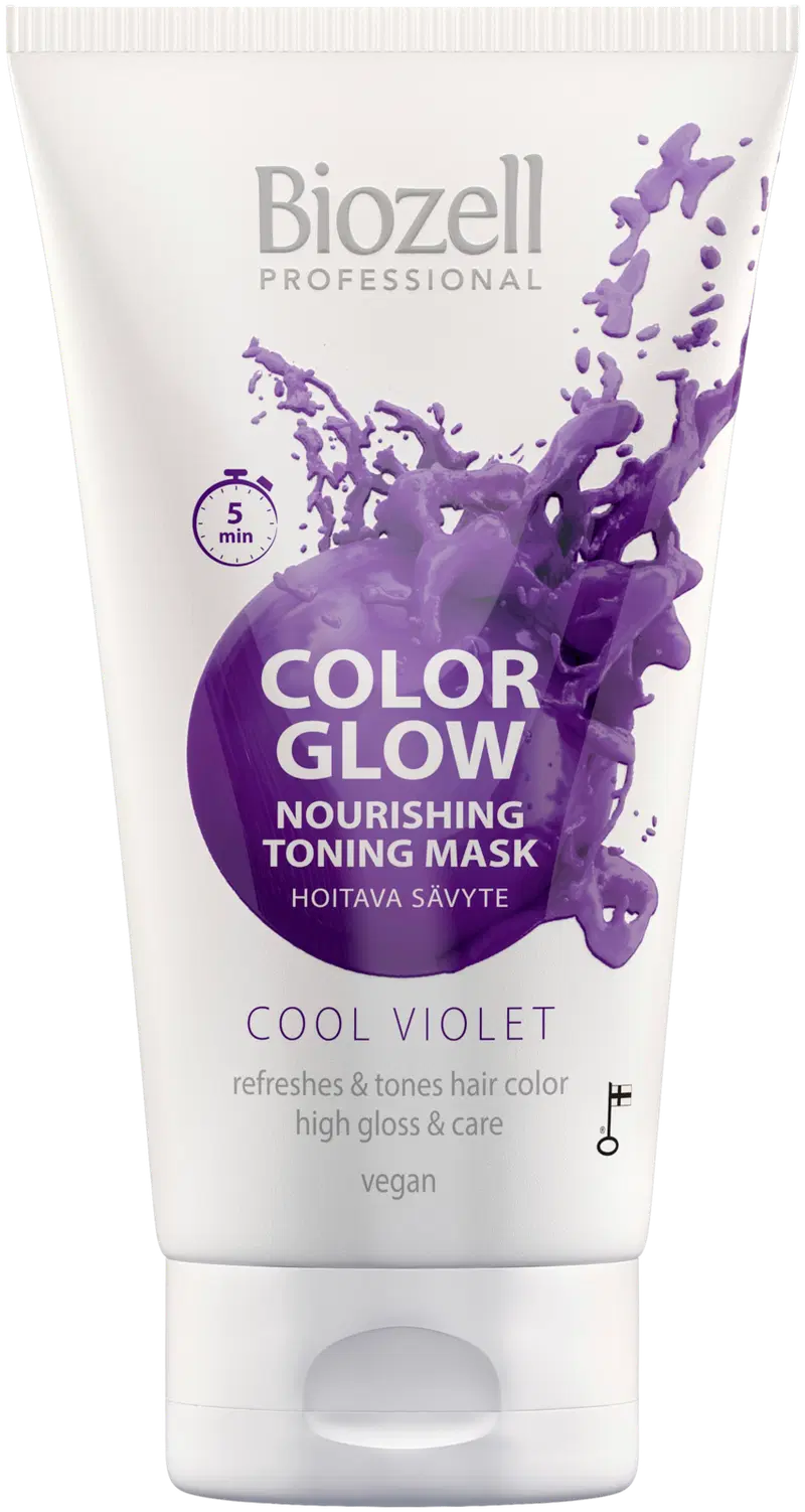 Biozell Color Glow Питательная тональная маска Cool Violet 150мл