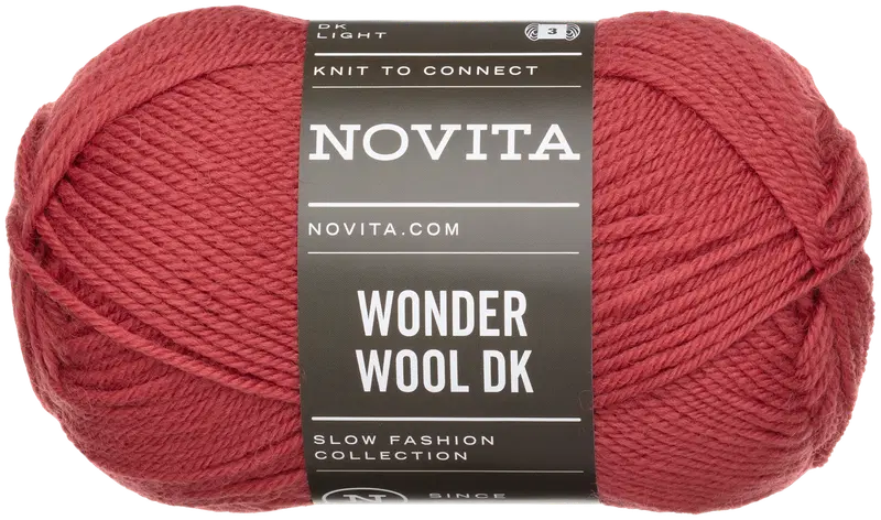 Пряжа Novita Wonder Wool DK 50г брусничный сок 5471 (цвет брусничный сок)