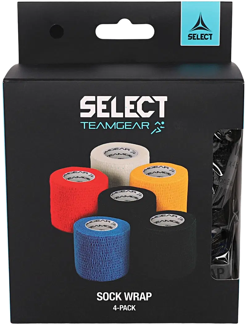 Лента для защиты голени Select, 4 шт., черная (цвет черный)
