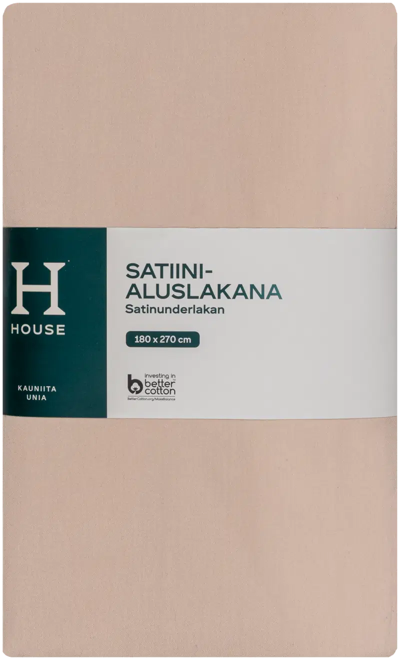 Простыня House из сатина 180х270 см (размер 180X270, цвет БЕЖЕВЫЙ)