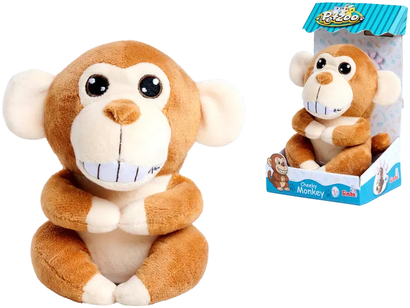 Simba PetZoo Cheeky Monkey, звуковой плюш, 20 см