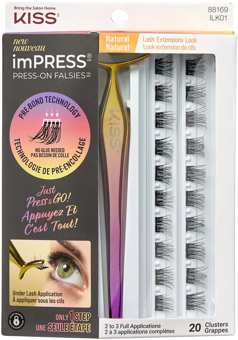 Kiss ImPRESS Щипцы для завивки ресниц - Натуральные 20 шт.