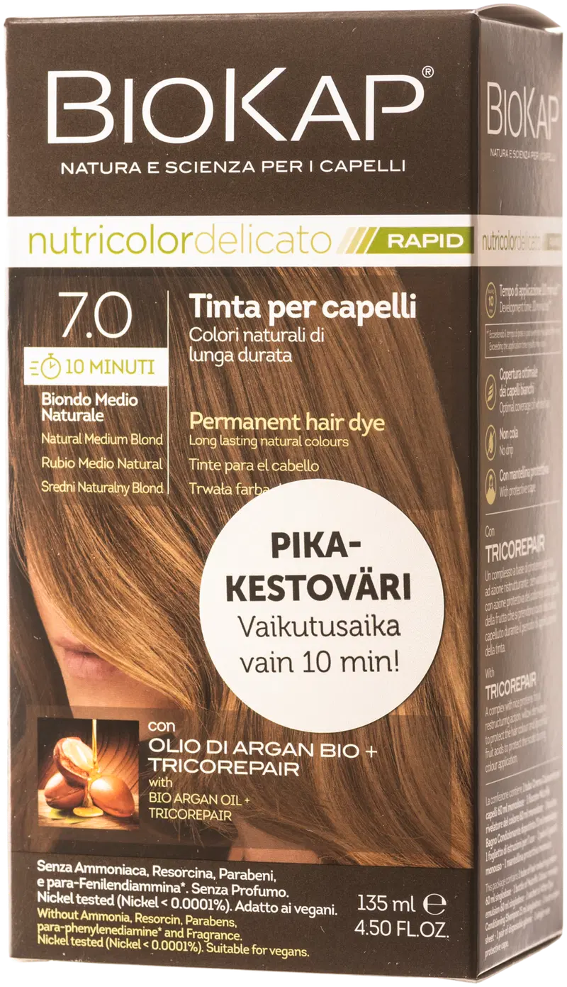 Biokap nutricolor Delicato Rapid 7.0 натуральный средне-русый