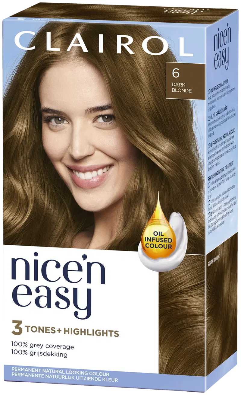 Clairol Nice'n Easy перманентный цвет 6 темно-русый