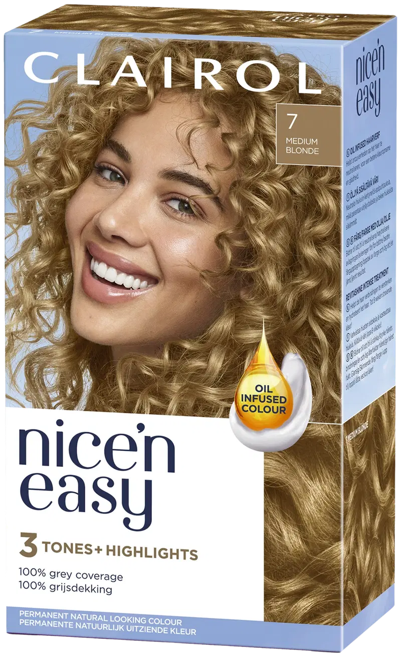Clairol Nice'n Easy перманентный цвет 7 Средний светлый