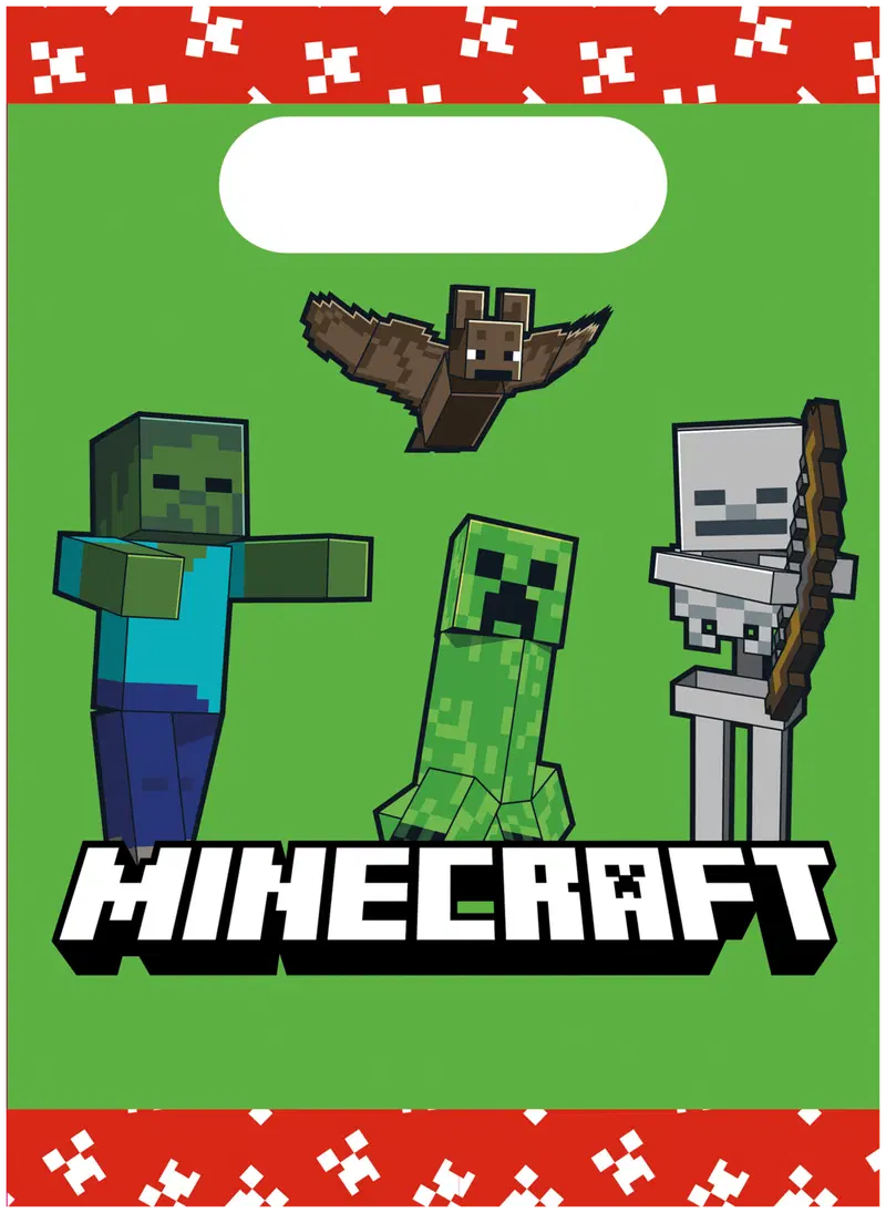 Бумажные сумки для вечеринок Decorata Party Minecraft FSC (цвет разноцветный)