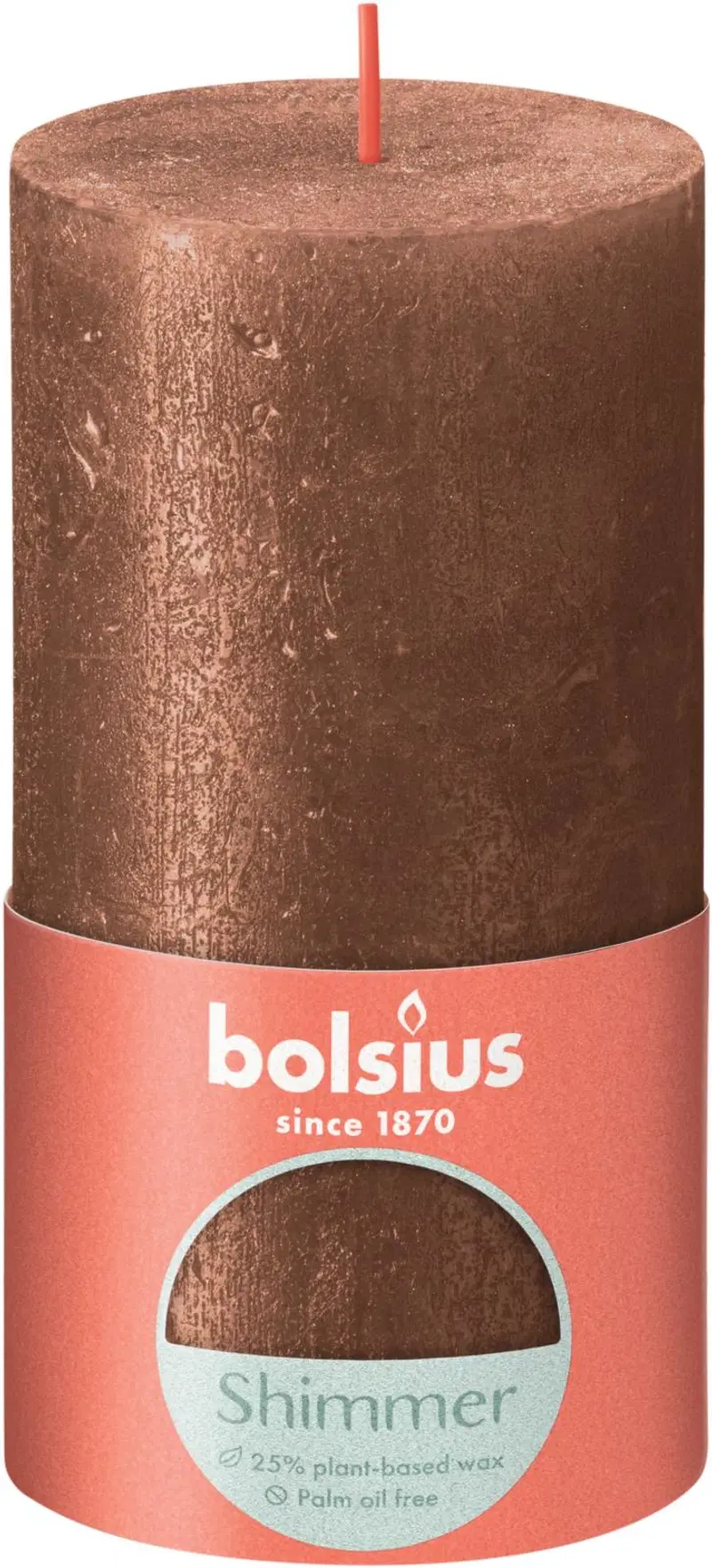 Bolsius RUSTIC PK 130/68 Мерцающий медный (цвет МЕДЬ)