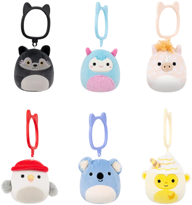 Squishmallows 9 см P24 клипса плюшевая