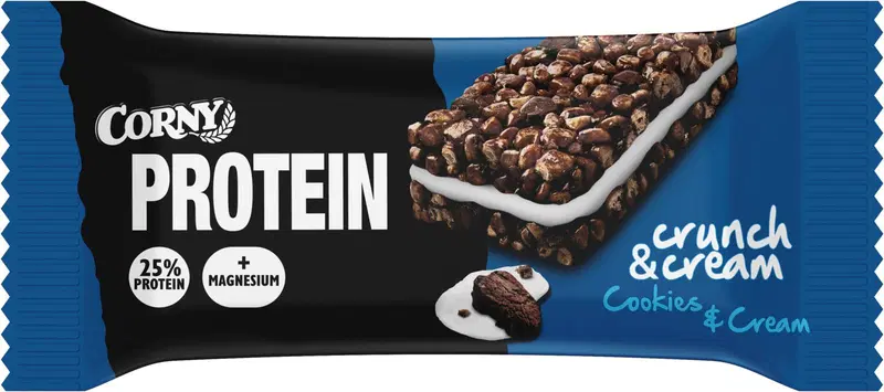 Протеиновый батончик Corny Protein Crunch & Cream Cookies & Cream со сливками 35г