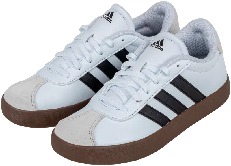 Детские кроссовки adidas VL Court 3.0 K ID9062 (размер 3,5, цвет БЕЛЫЙ/ЧЕРНЫЙ/СЕРЫЙ)