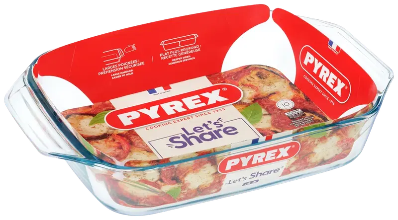 Стеклянная тарелка Pyrex Irresistible 35x23см (цвет ЯРКИЙ)