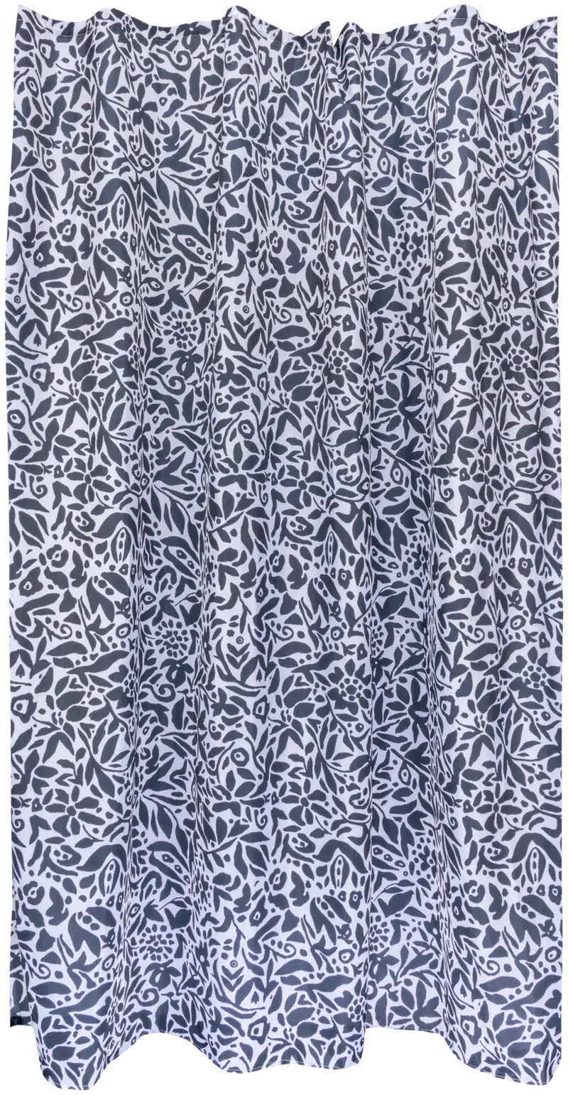 Штора для душа House Backyard 180 х 200 см черно-белая PatternLab (цвет ЗАДНИЙ ДВОР Черный)