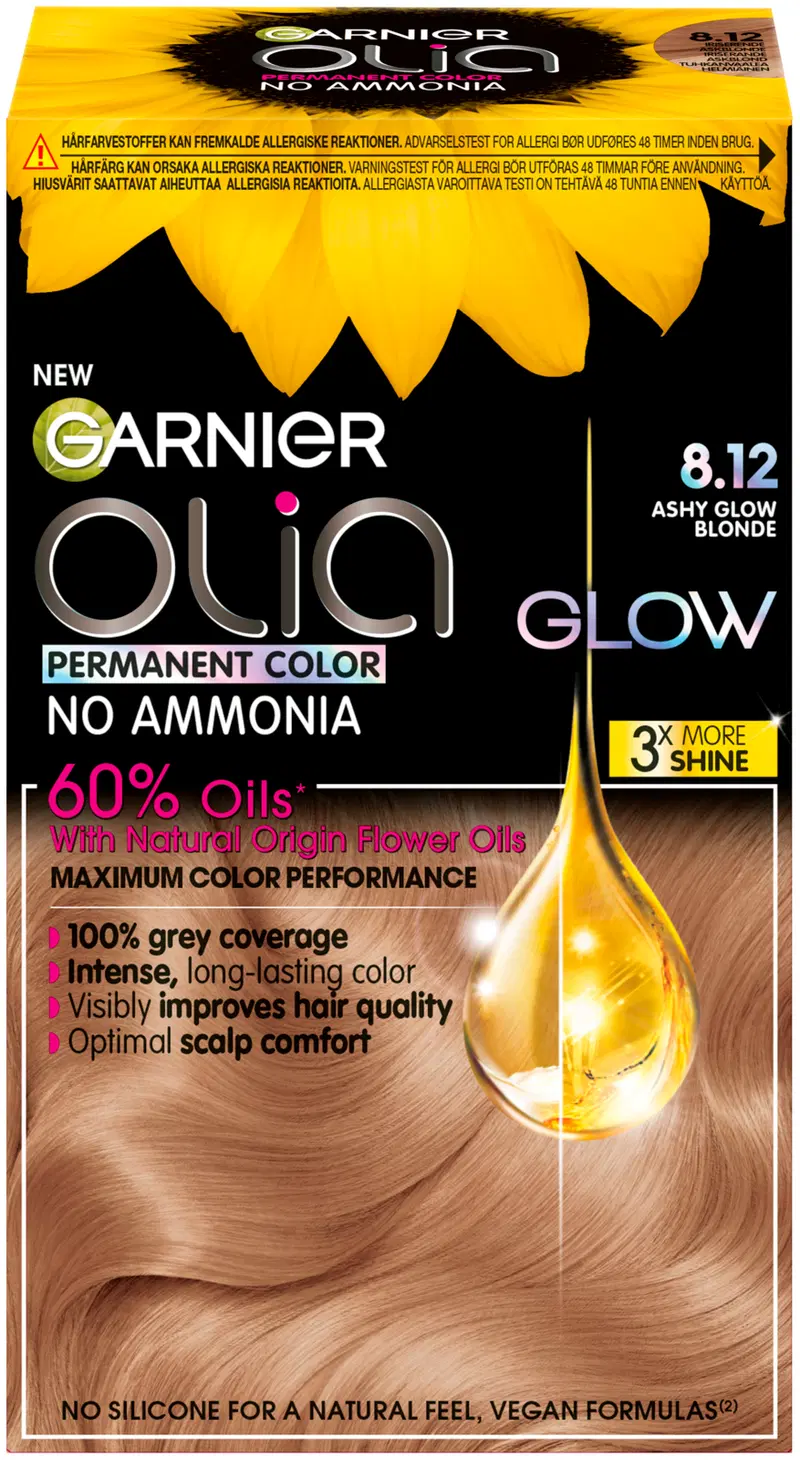 Garnier OLIA GLOW BKIT 8.12 IRID BLD 030 (цвет Пепельный сияющий блондин)