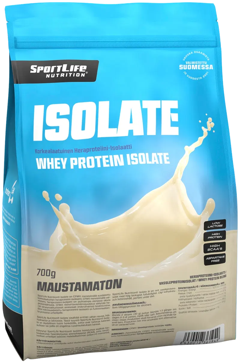 SportLife Nutrition Isolate 700 г неароматизированного порошка сывороточного протеина