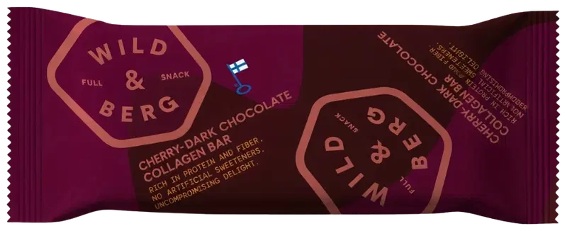 Коллагеновый батончик Wild&Berg Cherry Dark Chocolate 40 г