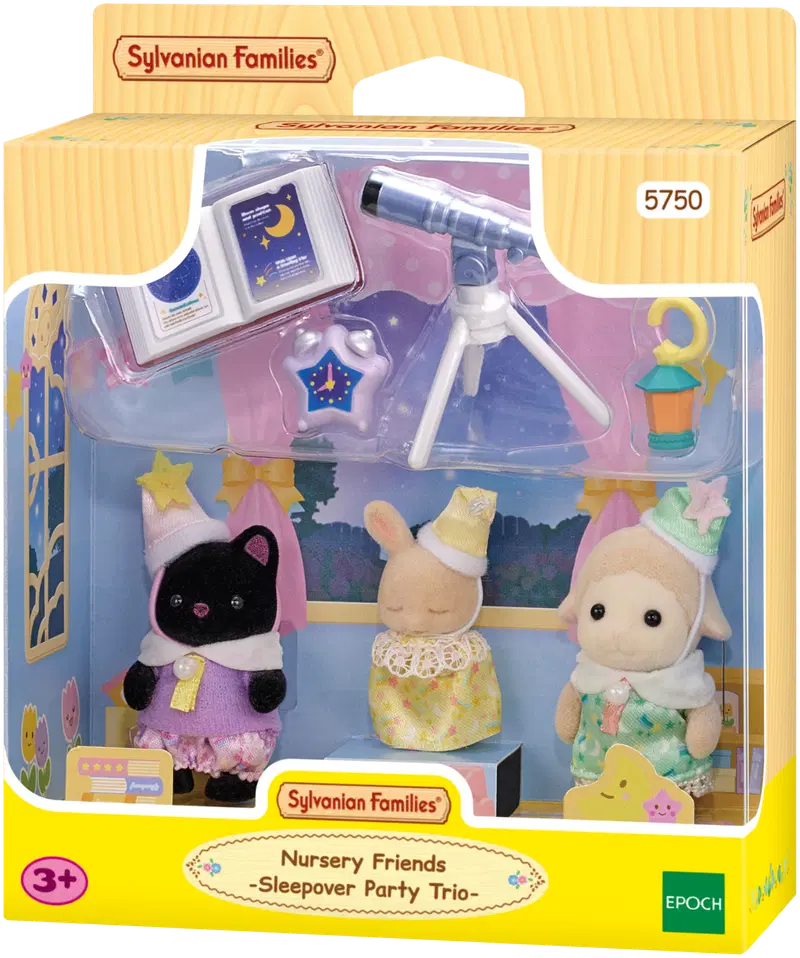 Тройняшки Sylvanian Families в ночной деревне