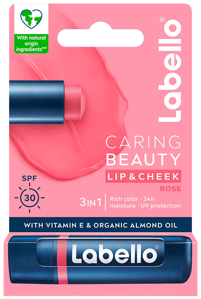 Labello 4.8г Caring Beauty Rose - тональный крем для губ и щек