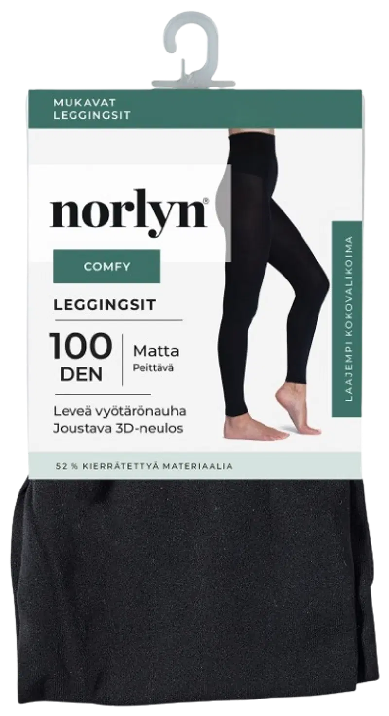 Женские леггинсы Norly Comfy Opaque 100 ден. (размер 36-40, цвет ЧЕРНЫЙ)