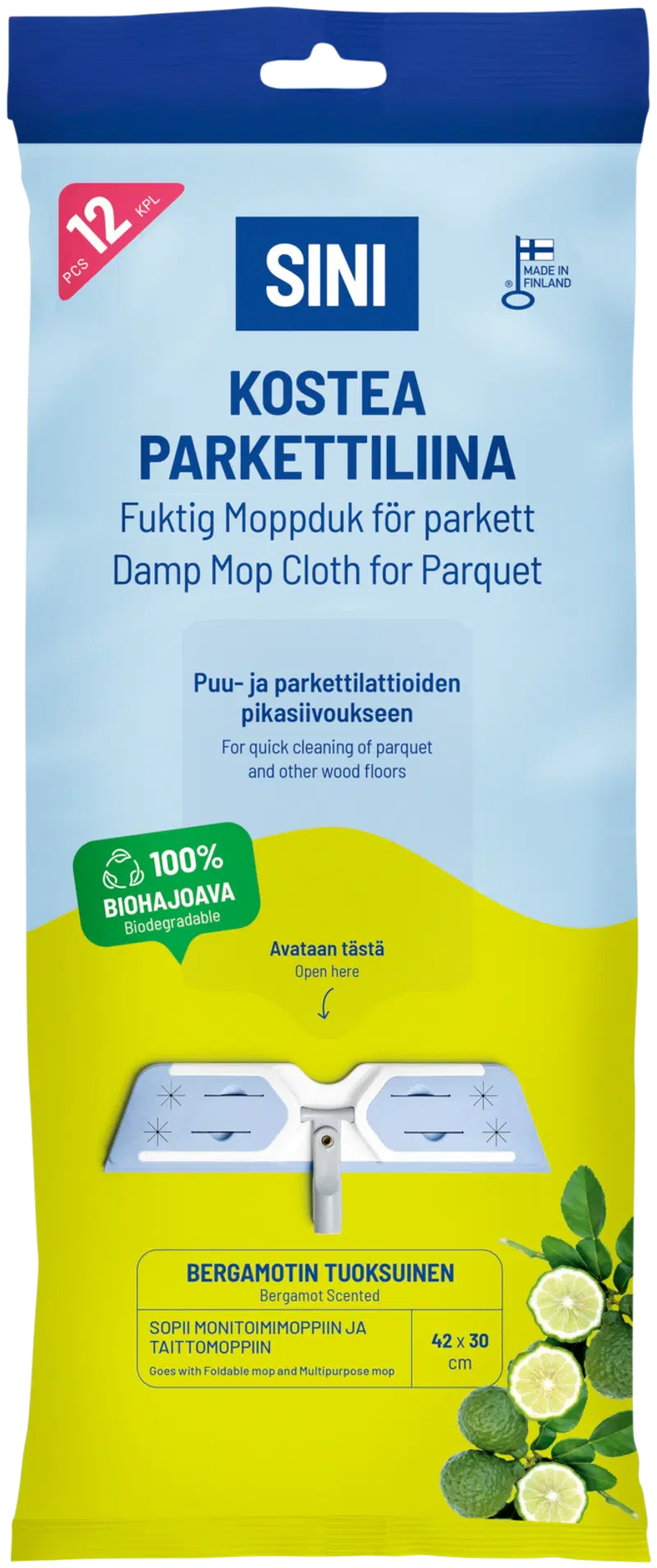 Салфетка для паркета SINI Moist 12 шт.