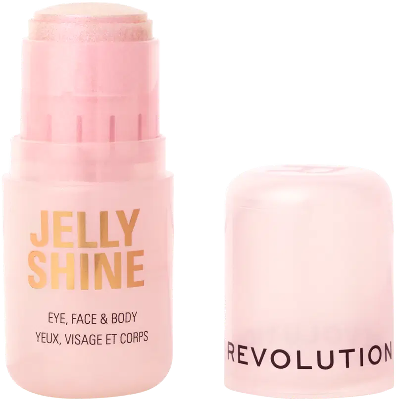 Многоцелевой стик для макияжа Revolution Jelly для блеска глаз, лица и тела 5,5 г небесного золота (размер 5 г, цвет неземной розовый)