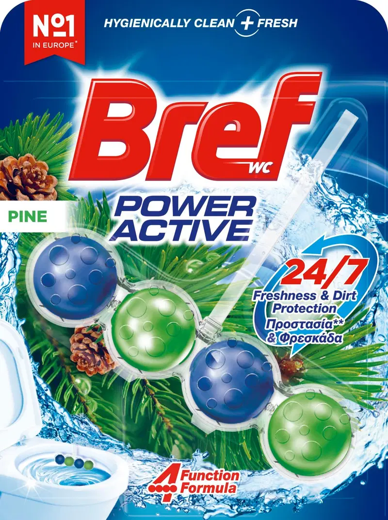 Bref 50г освежитель для туалета Power Active Pine