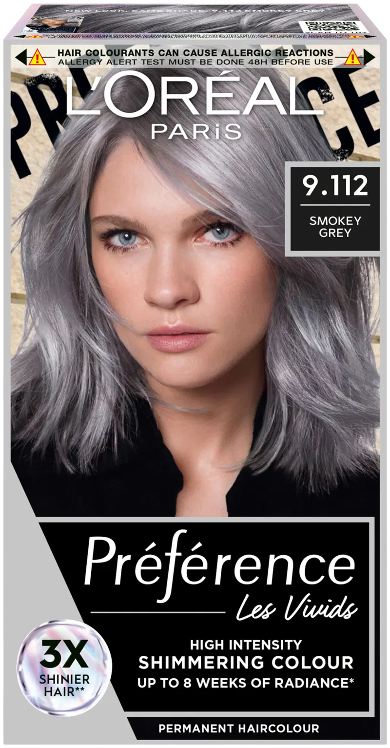 L'Oréal Paris Préférence Vivid Colors Smokey Grey интенсивный перманентный цвет 1шт (цвет серый)