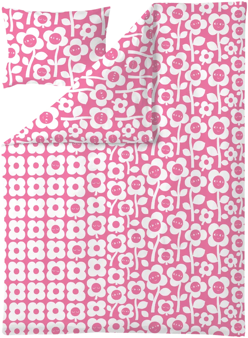 Комплект пододеяльников Finlayson Kukkariemu 150X210+50X60 розовый/белый (цвет розовый/белый)