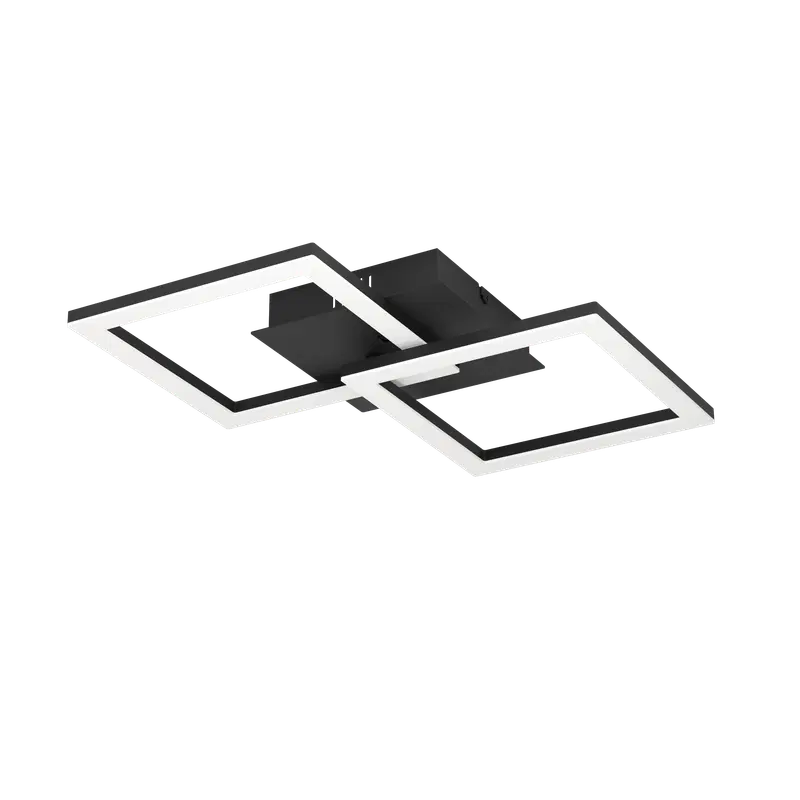 Потолочный светильник EGLO RGBIC LED RGB 2x9,8Вт 3000K 2100лм черный, с регулировкой яркости IP20 (цвет Черный)