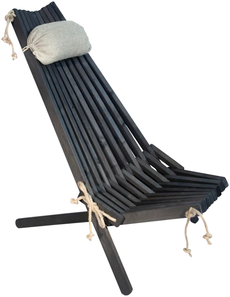 EcoFurn® Eco стул + подушка, смола ольха, черное масло (цвет черный)