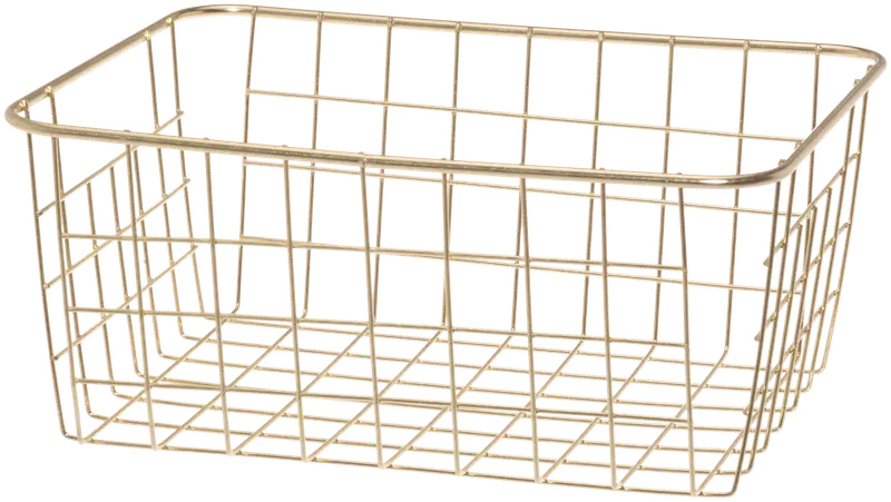 4Корзина для хранения вещей Nova gold 28x22x12,5 см (цвет золото)