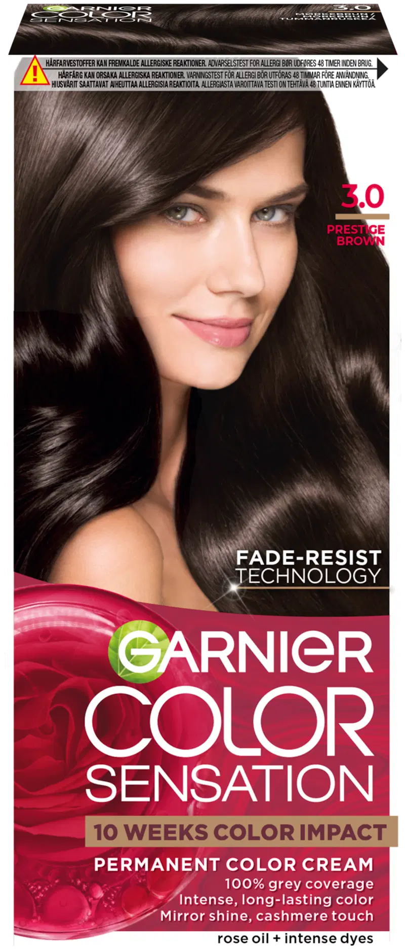 Garnier Color Sensation 3.0 Prestige Brown Темно-коричневый перманентный краситель 1шт (цвет Престиж Браун)