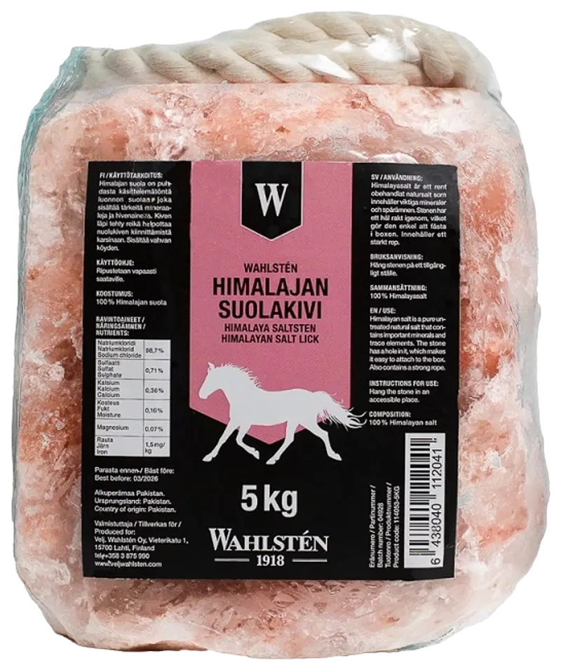 Камень из гималайской соли Wahlsten вес 4-5 кг.
