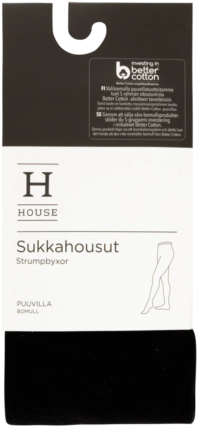 Колготки женские хлопковые House HO92209 (размер 36-40, цвет ЧЕРНЫЙ)